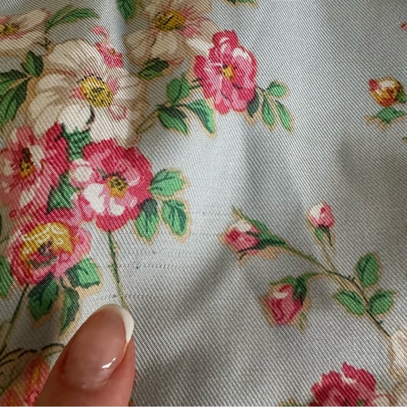 Boden Fit-And-Flare Pastel Blue Sleeveless Floral Midi Dress Size 4 - Picture 15 of 16